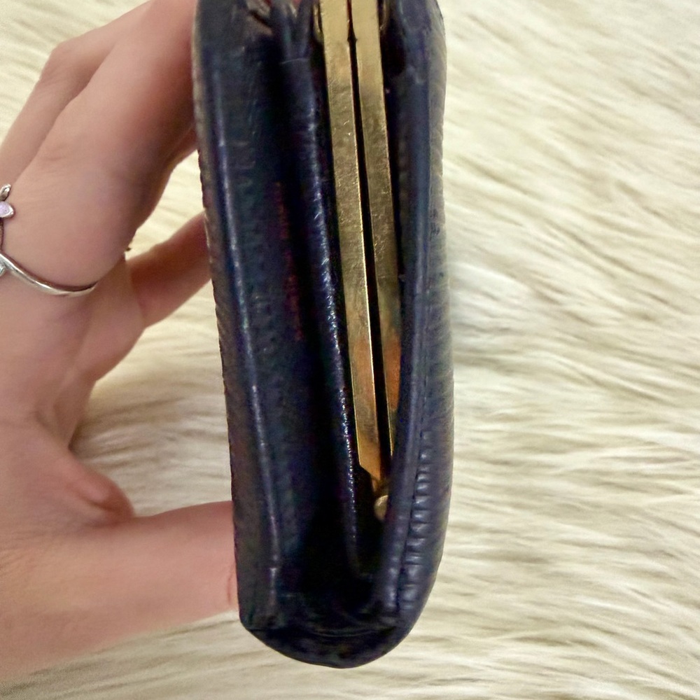 Vintage Louis Vuitton Black Epi Kisslock Wallet *Project Piece* - Picture 3 of 12